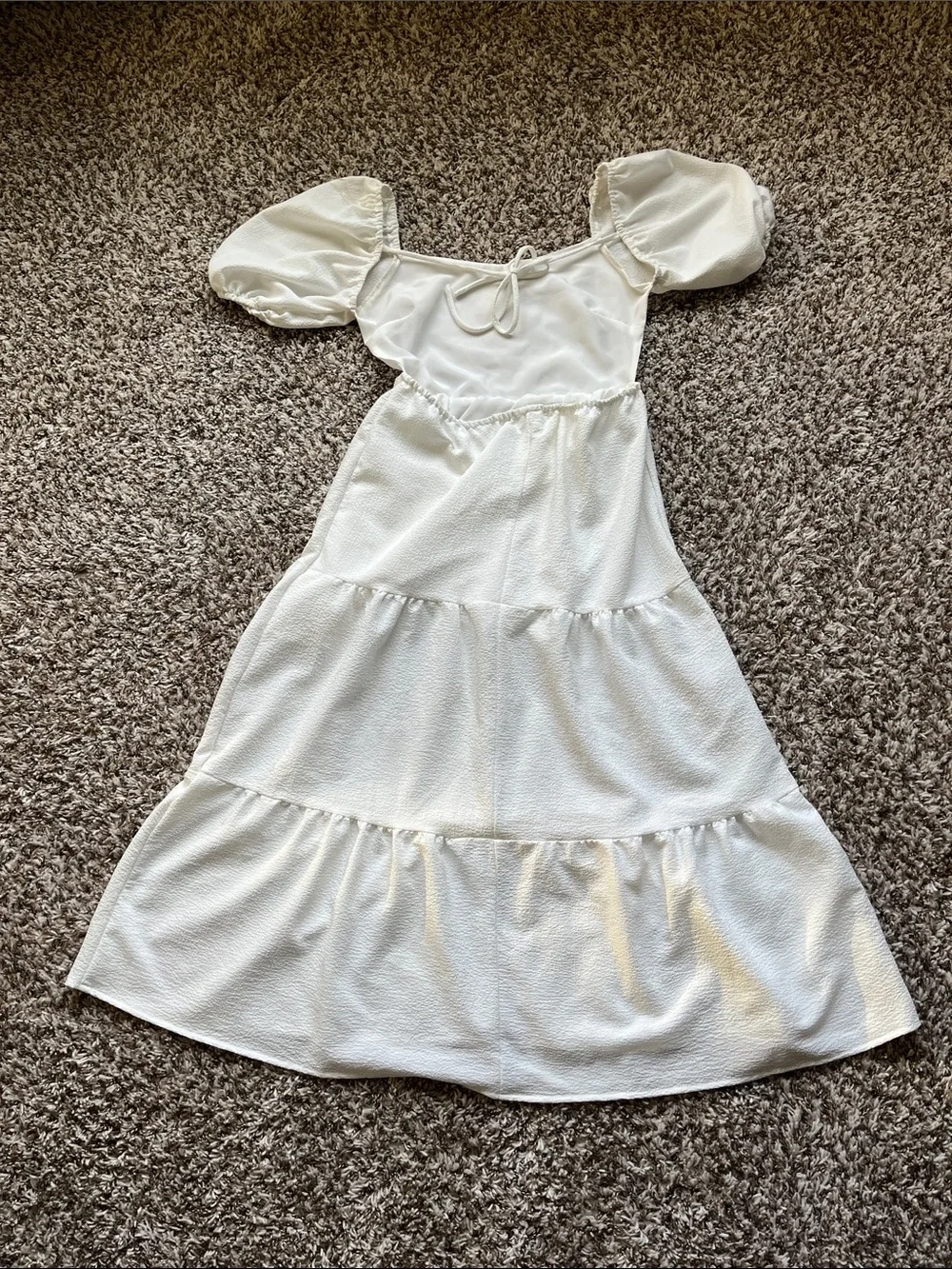 Boutique Long White Dress - Picture 3 of 3